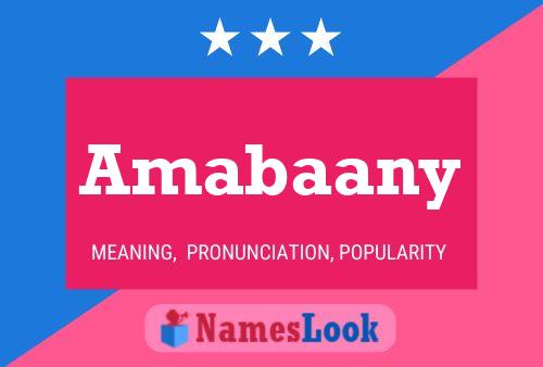 Póster del nombre Amabaany