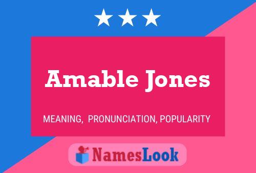 Póster del nombre Amable Jones