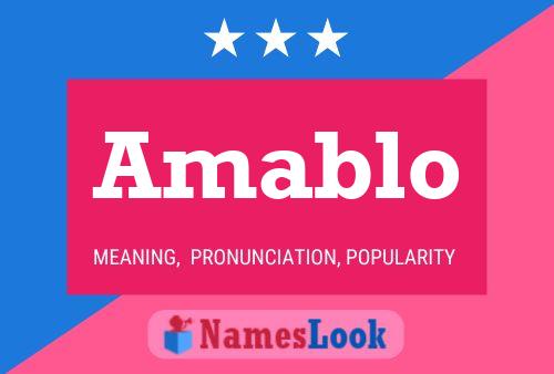 Póster del nombre Amablo