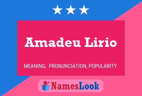 Póster del nombre Amadeu Lirio