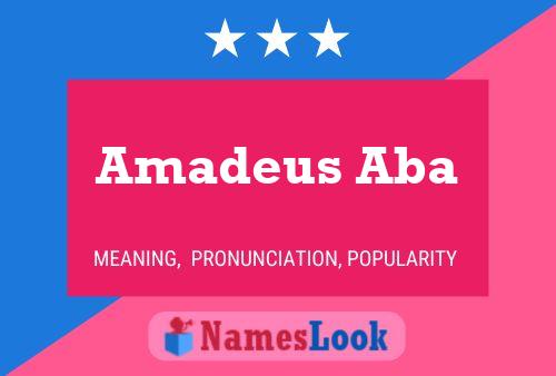 Póster del nombre Amadeus Aba