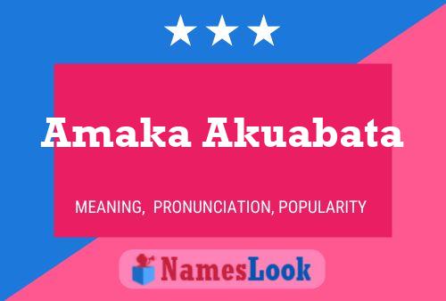 Póster del nombre Amaka Akuabata