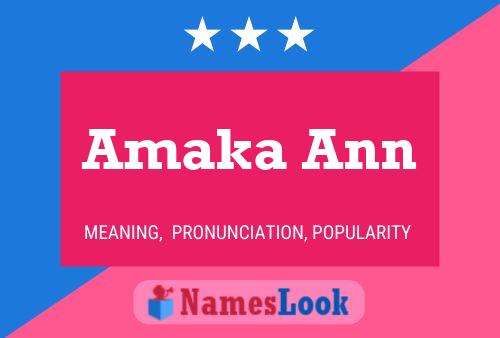 Póster del nombre Amaka Ann