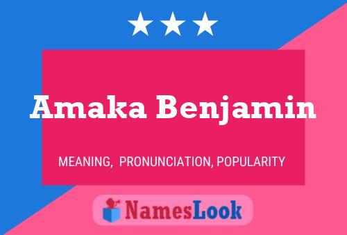 Póster del nombre Amaka Benjamin