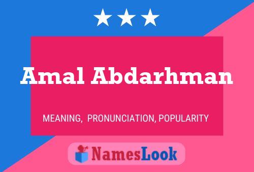 Póster del nombre Amal Abdarhman