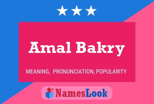 Póster del nombre Amal Bakry