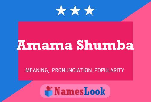 Póster del nombre Amama Shumba