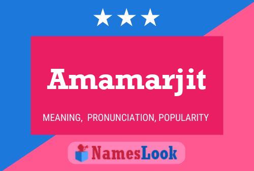 Póster del nombre Amamarjit