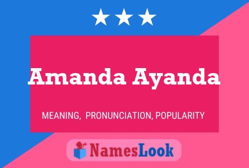 Póster del nombre Amanda Ayanda