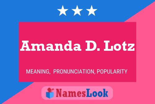 Póster del nombre Amanda D. Lotz