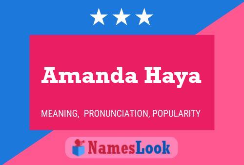 Póster del nombre Amanda Haya