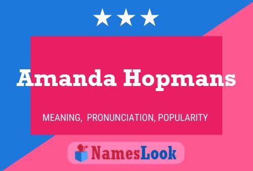 Póster del nombre Amanda Hopmans