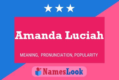 Póster del nombre Amanda Luciah