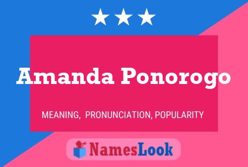 Póster del nombre Amanda Ponorogo