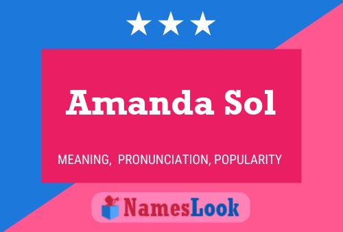 Póster del nombre Amanda Sol