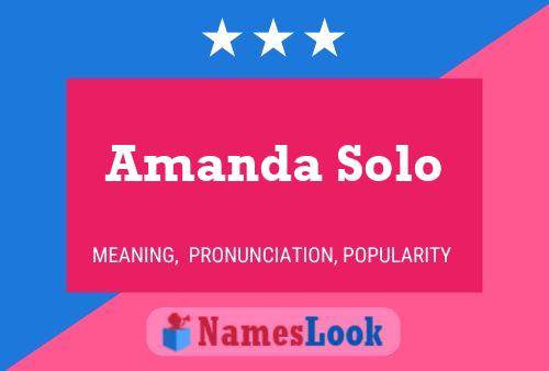 Póster del nombre Amanda Solo