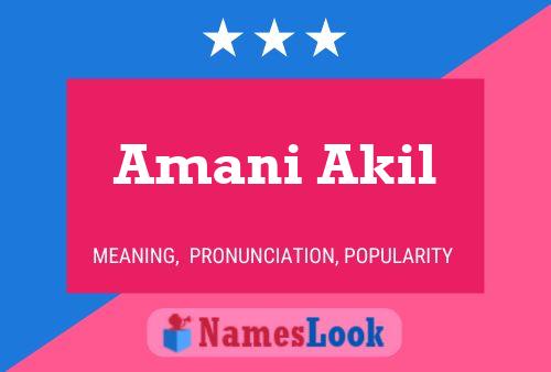 Póster del nombre Amani Akil