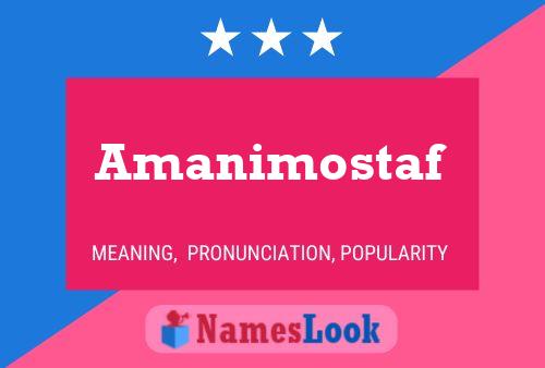 Póster del nombre Amanimostaf