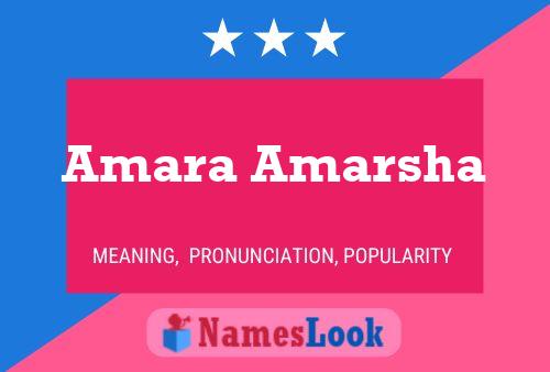 Póster del nombre Amara Amarsha