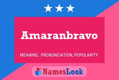 Póster del nombre Amaranbravo