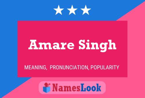 Póster del nombre Amare Singh