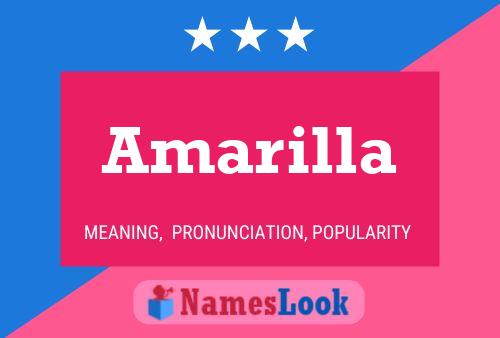 Póster del nombre Amarilla