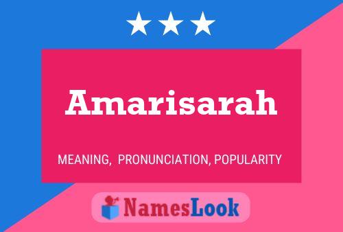 Póster del nombre Amarisarah