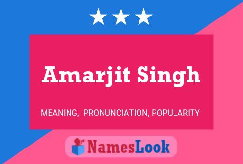 Póster del nombre Amarjit Singh