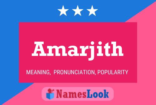 Póster del nombre Amarjith