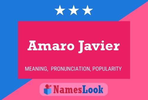 Póster del nombre Amaro Javier