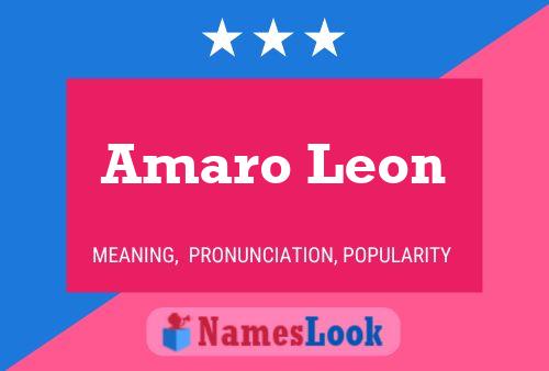 Póster del nombre Amaro Leon