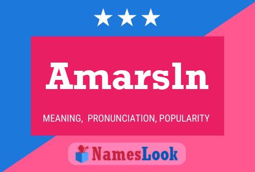 Póster del nombre Amarsln