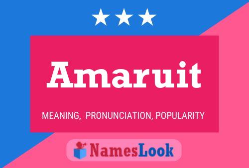 Póster del nombre Amaruit