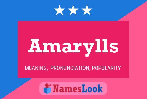 Póster del nombre Amarylls