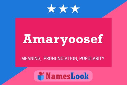 Póster del nombre Amaryoosef