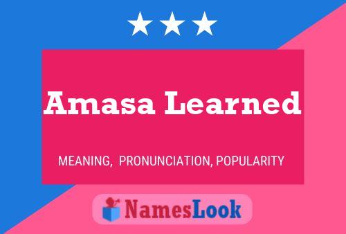 Póster del nombre Amasa Learned