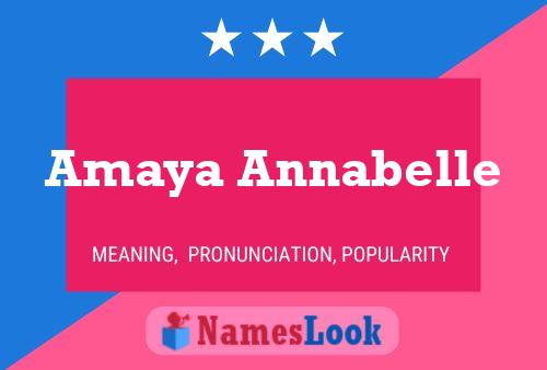 Póster del nombre Amaya Annabelle