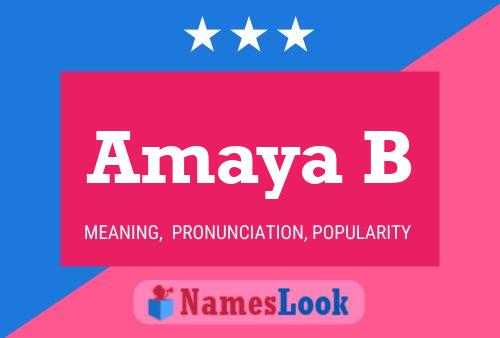 Póster del nombre Amaya B