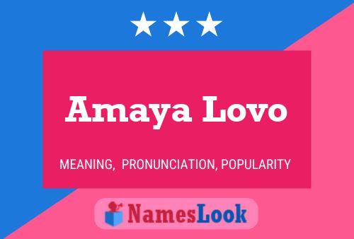 Póster del nombre Amaya Lovo