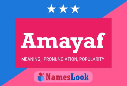 Póster del nombre Amayaf