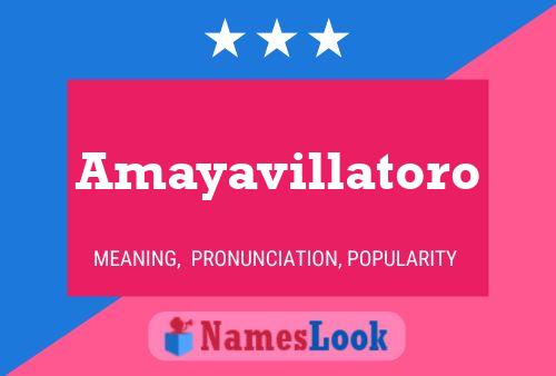 Póster del nombre Amayavillatoro