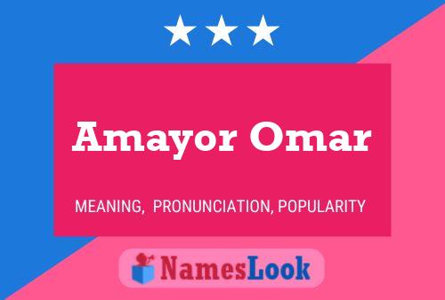 Póster del nombre Amayor Omar