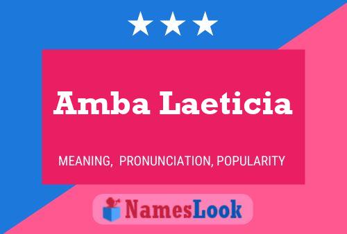 Póster del nombre Amba Laeticia