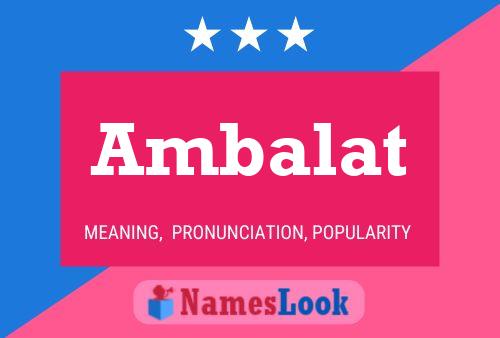 Póster del nombre Ambalat