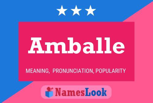 Póster del nombre Amballe