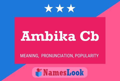 Póster del nombre Ambika Cb