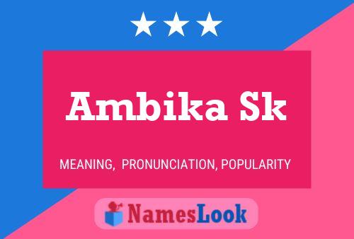 Póster del nombre Ambika Sk