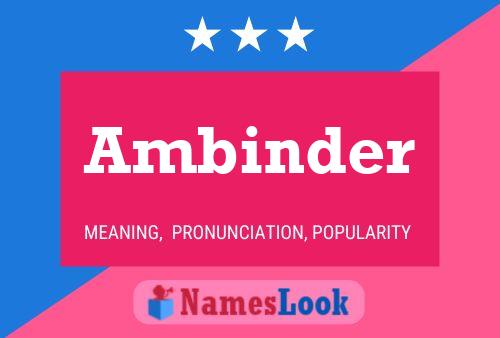 Póster del nombre Ambinder