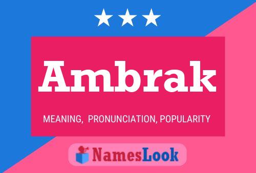 Póster del nombre Ambrak