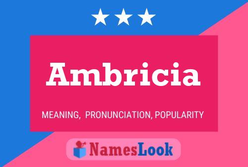 Póster del nombre Ambricia